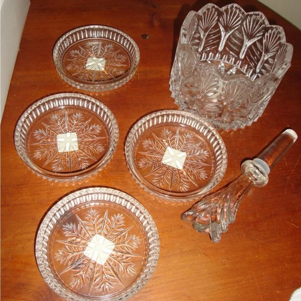 FIFTH AVENUE CRYSTAL 6pc. Wine Accessory Set, 24% Lead Crystal